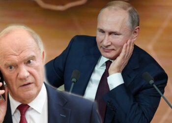 Геннадий Зюганов и Владимир Путин. Иллюстрация: versiya.info
