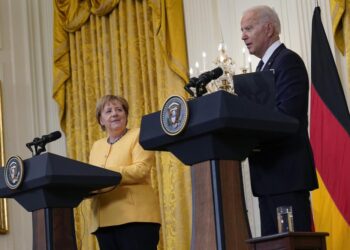 Ангела Меркель и Джозеф Байден. Фото: АР