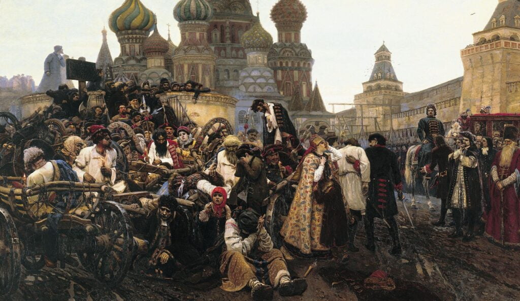 В. И. Суриков. «Утро Стрелецкой казни», 1881 год.