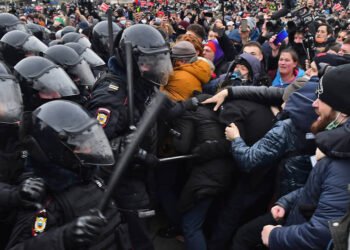Акция протеста в Москве. 31 января 2021 года. Фото: Александр Петросян / Коммерсант