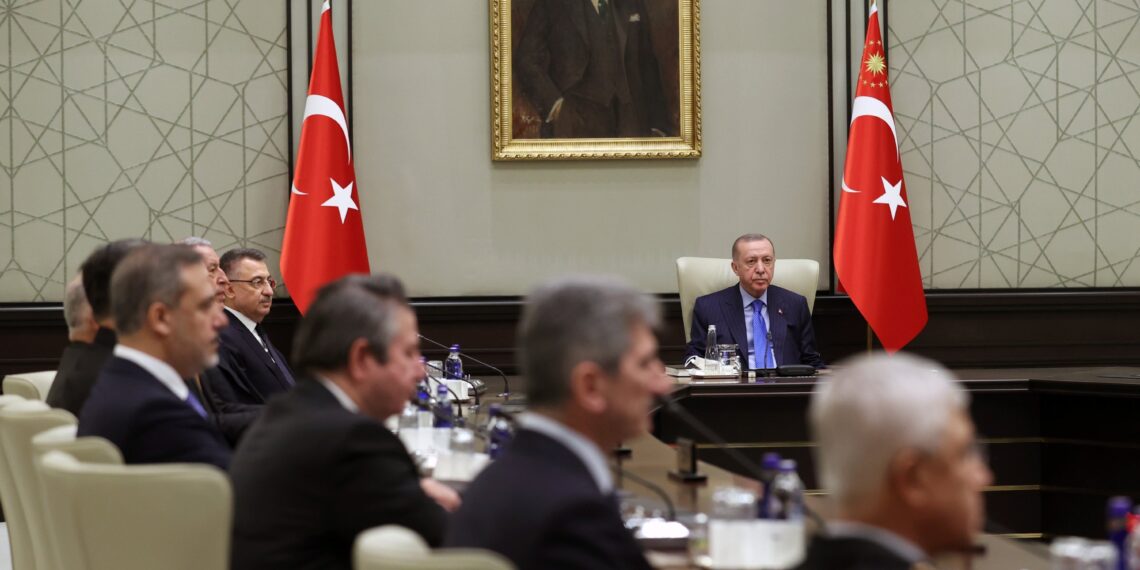 Реджеп Эрдоган на заседании Совета нацбезопасности. Фото: АА