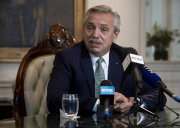 Президент Аргентины Альберто Фернандес. Фото: Синьхуа