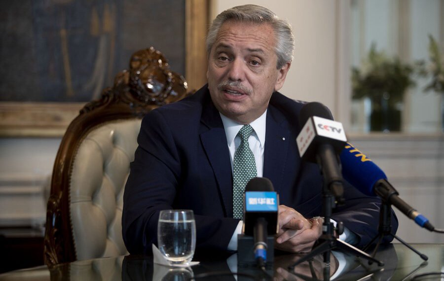 Президент Аргентины Альберто Фернандес. Фото: Синьхуа