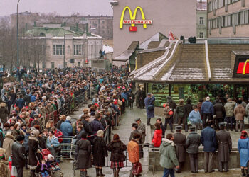 Открытие «Макдональдса» в СССР. Фото: AFP