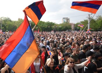 Акция протеста в Ереване. Фото: Карен Минасян / AFP