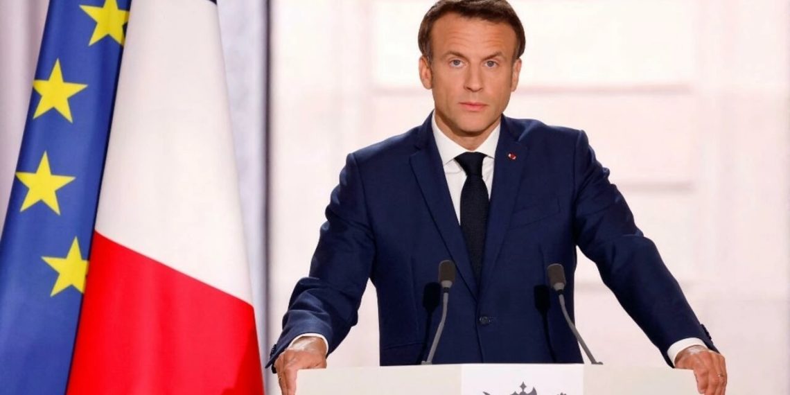 Эммануэль Макрон на инаугурации. 7 мая 2022 года. Фото: Ludovic Marin / AFP