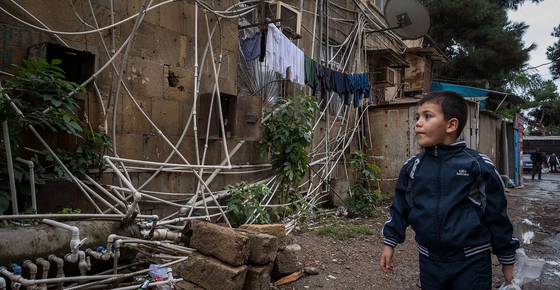 Трущобы в Баку