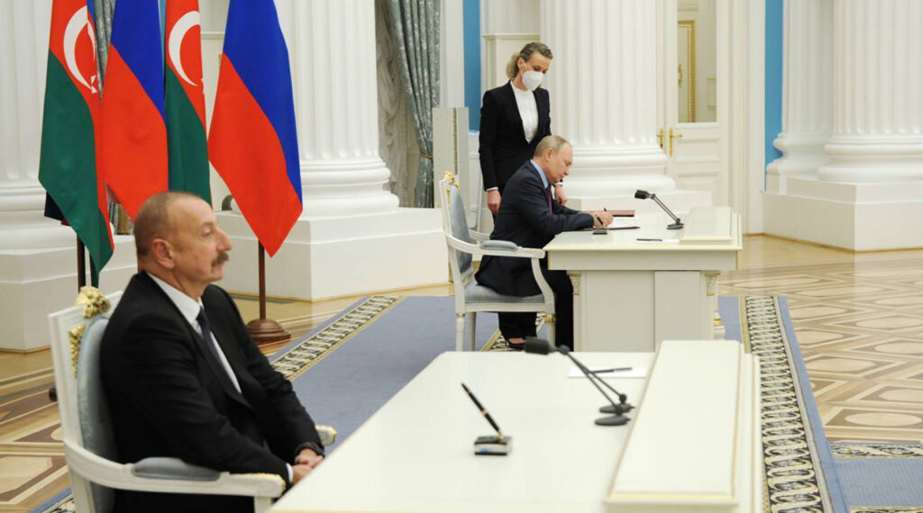 Ильхам Алиев и Владимир Путин. Фото: kremlin.ru