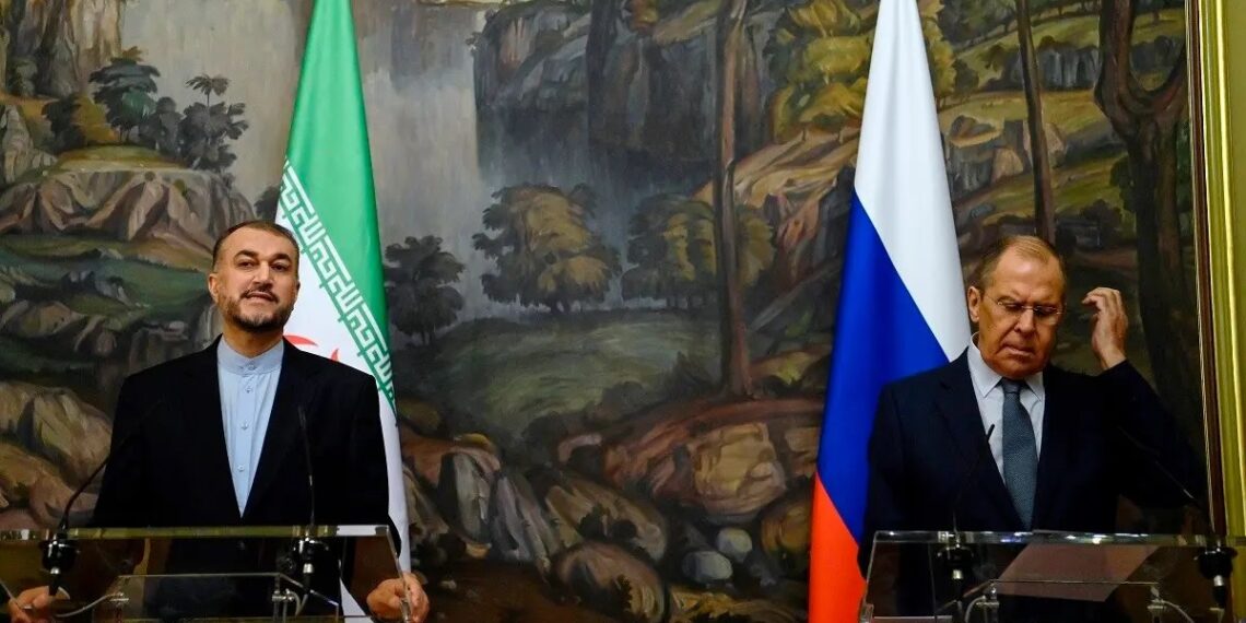 Амир Абдоллахиян и Сергей Лавров. Фото: alarabiya.net