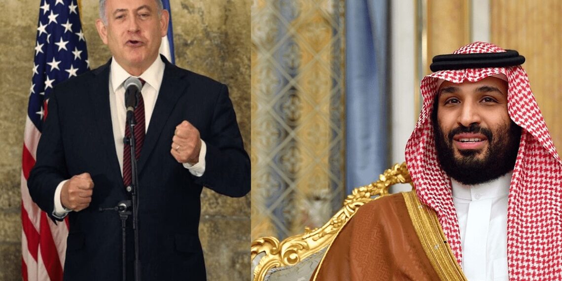 Биньямин Нетаньяху и Мохаммед бин Салман. Фото: middleeastmonitor.com