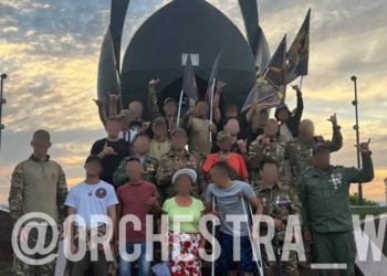 Участники автопробега в Бурятии. Фото: телеграм-канал «Оркестр Вагнера | Wagner»