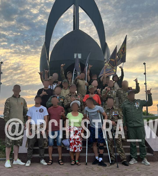 Участники автопробега в Бурятии. Фото: телеграм-канал «Оркестр Вагнера | Wagner»