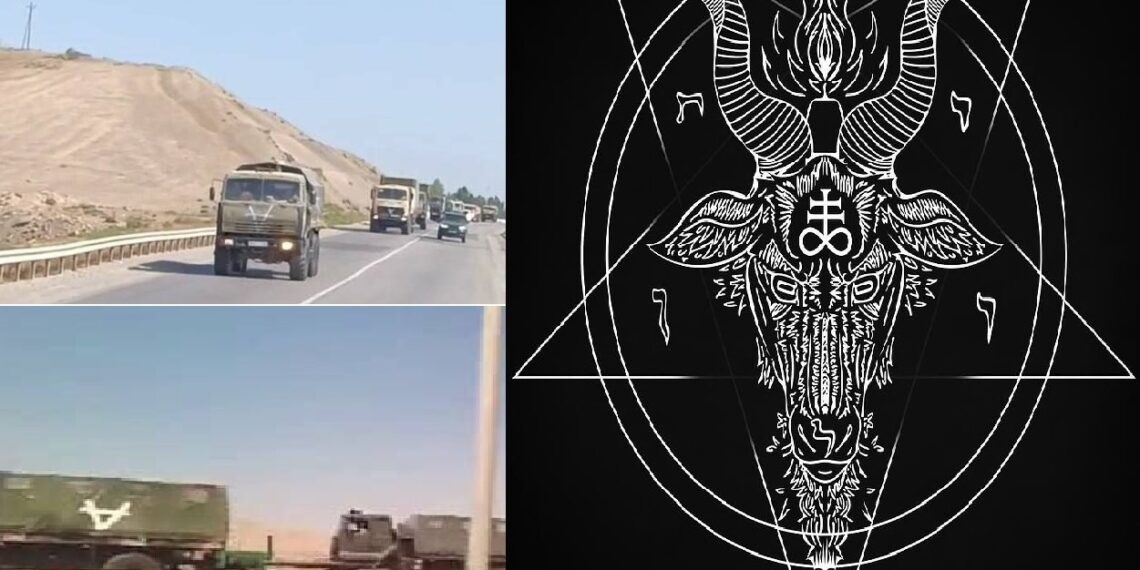 ВС Азербайджана и символ сатаны.