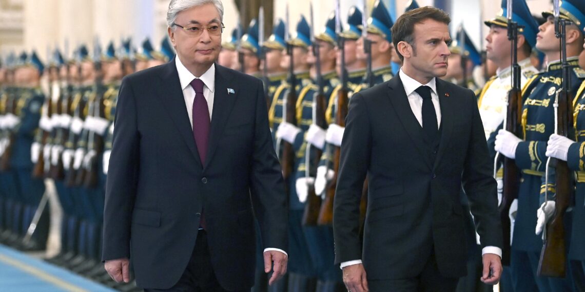 Касым-Жомарт Токаев и Эммануэль Макрон