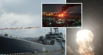 Киевский режим ударил ракетами Storm Shadow по десантному кораблю в порту Феодосии