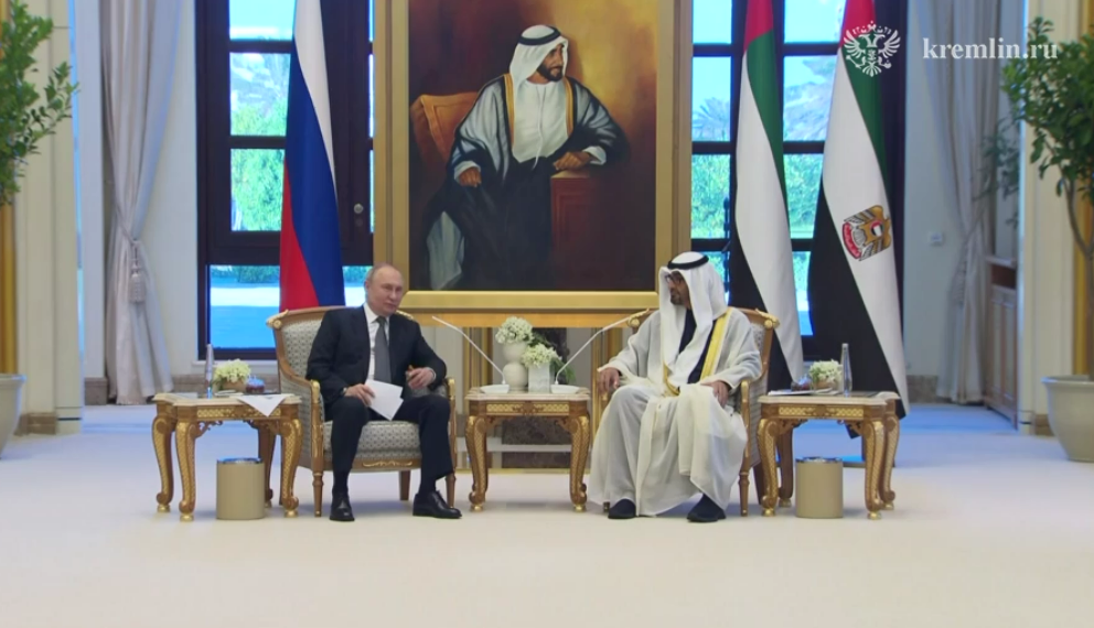 Владимир Путин и Мухаммед бен Заид Аль Нахайян