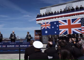 Лидеры стран Aukus. Фото: Bloomberg