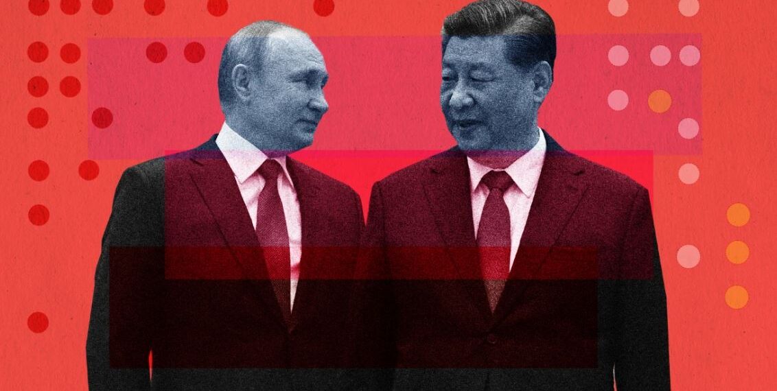 Владимир Путин и Си Цзиньпин. Иллюстрация: NBC News
