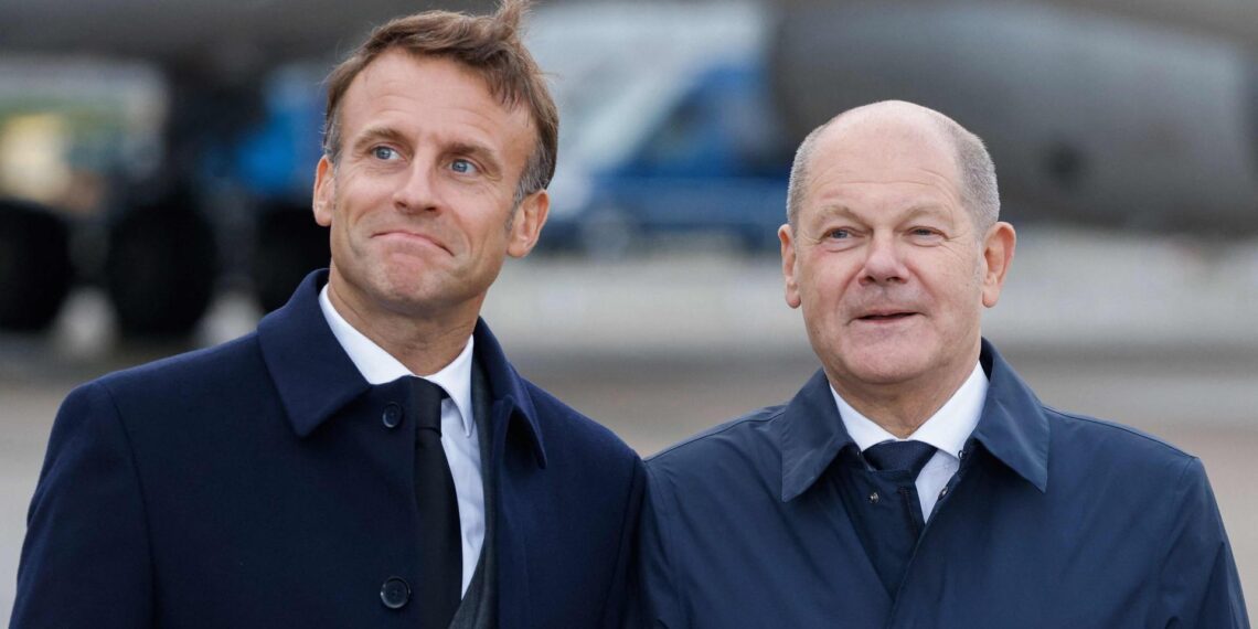 Эммануэль Макрон и Олаф Шольц