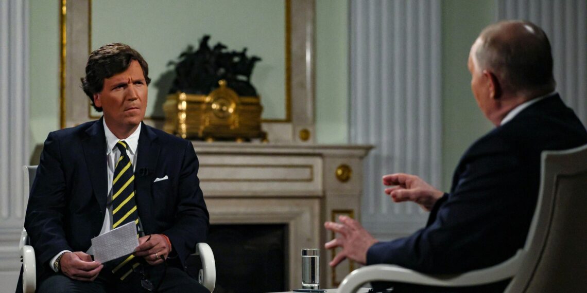 Такер Карлсон и Владимир Путин. Фото: kremlin.ru