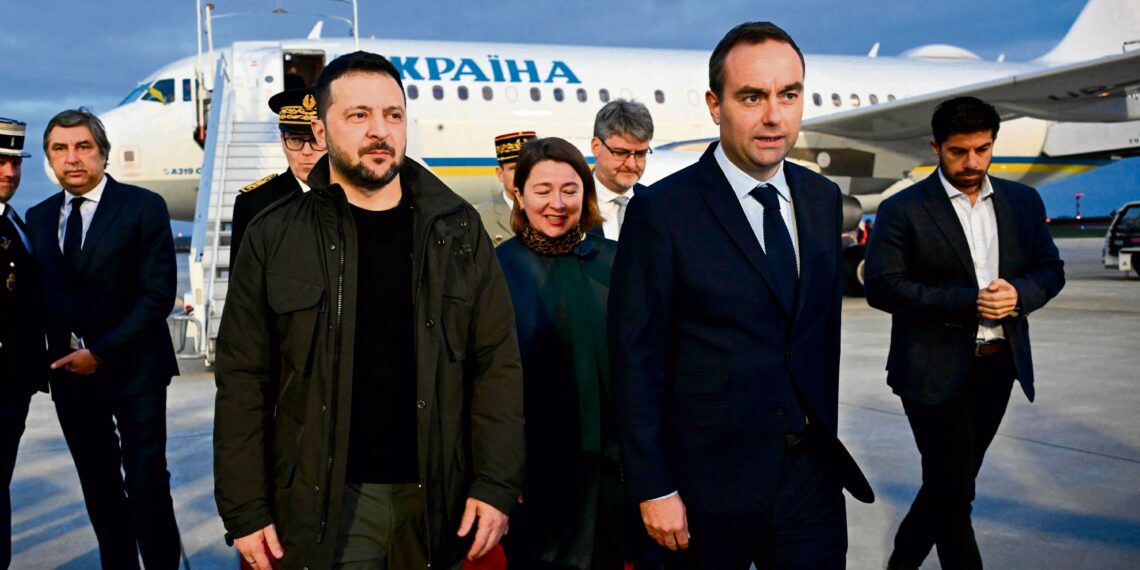 Себастьян Лекорню и Владимир Зеленский. Фото: AFP