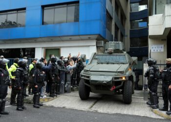 У посольства Мексики в Кито. Фото: Долорес Очоа / AP