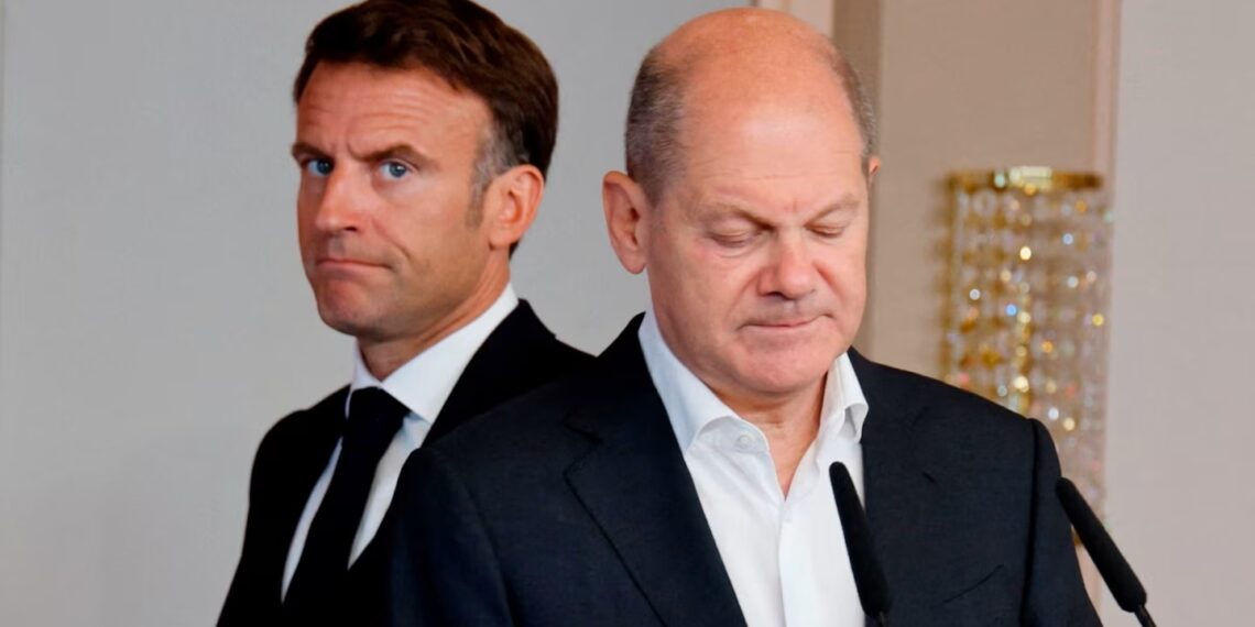Эммануэль Макрон и Олаф Шольц. Фото: AFP / Getty