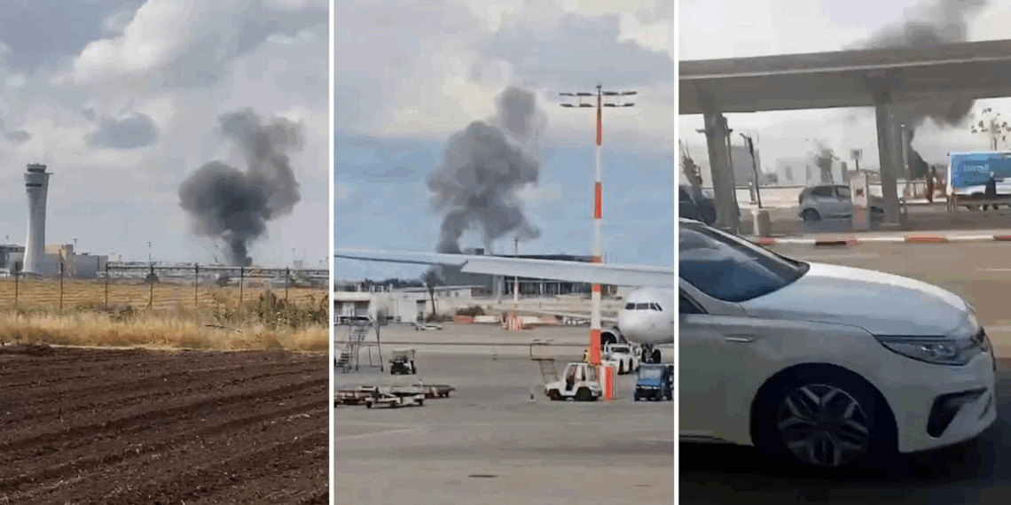 Последствия удара по аэропорту Бен-Гурион