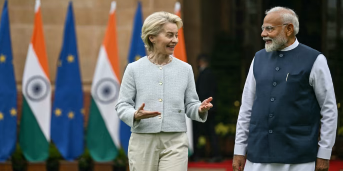 Урсула фон дер Ляйен и Нарендра Моди