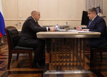 Встреча Михаила Мишустина с руководителем Федерального дорожного агентства Романом Новиковым