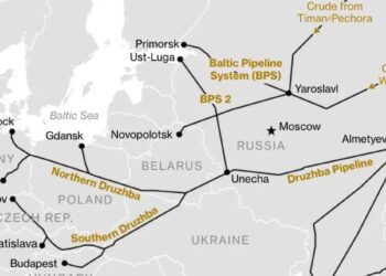 Карта нефтепроводов в Восточной и Центральной Европе: polskieradio.pl