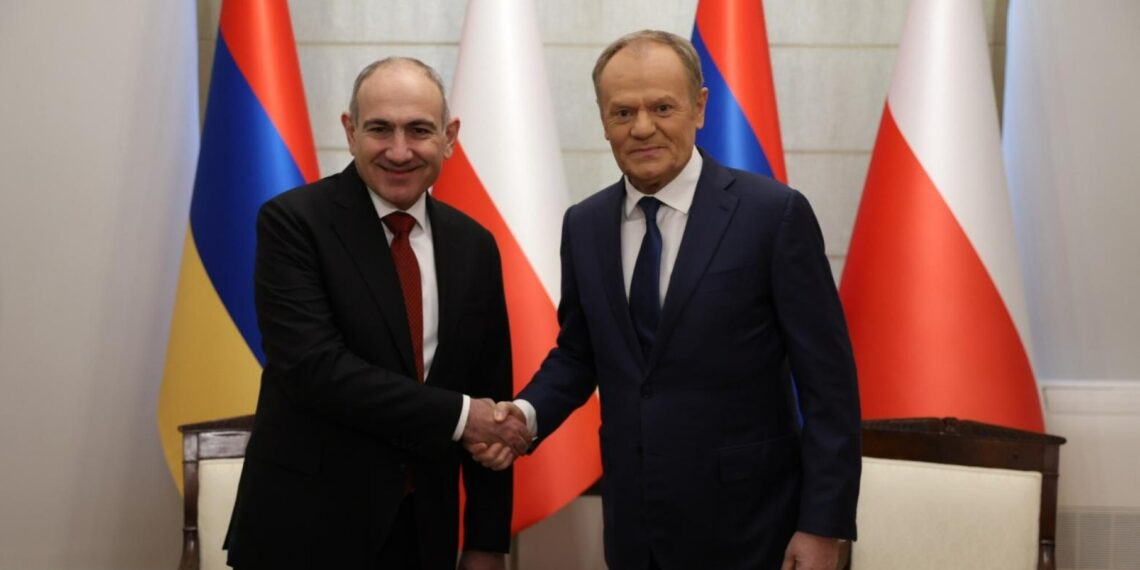 Никол Пашинян и Дональд Туск. Фото: armenpress.am