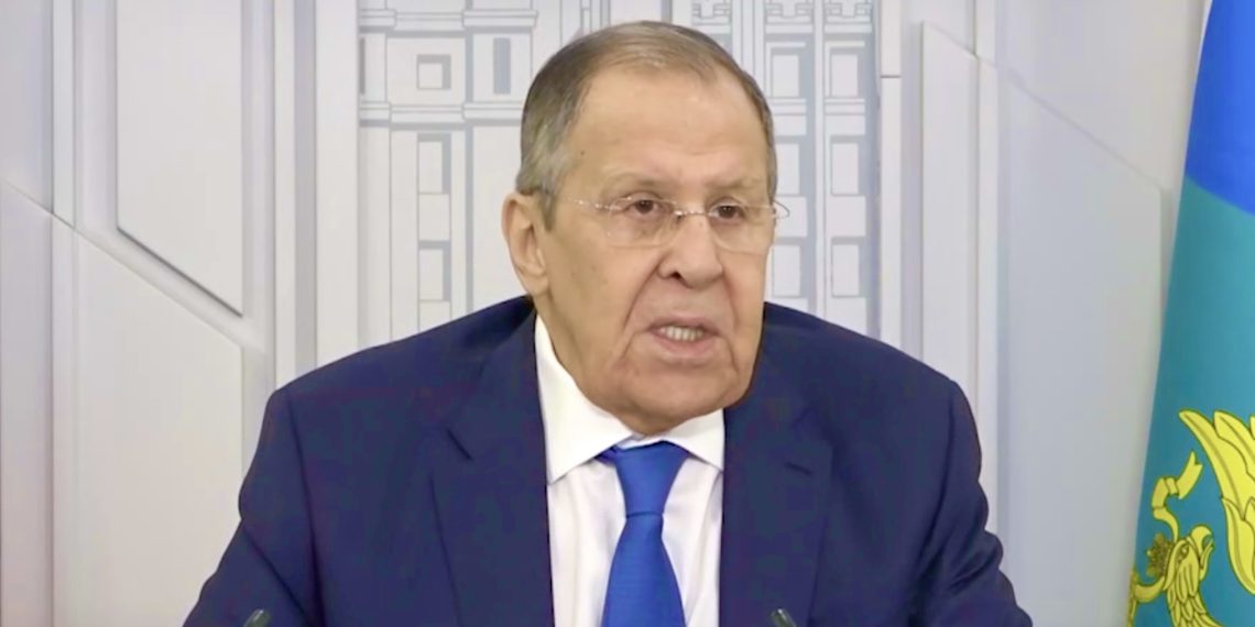 Сергей Лавров. Фото: фрагмент из интервью французскому телевидению