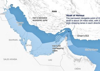 Источники: Морской институт Фландрии (2026): MarineRegions.org, Vortexa, Управление энергетической информации США.
Инфографика: Рене Ригдон и Аннет Чой, CNN