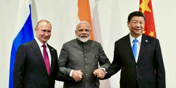 Владимир Путин, Нарендра Моди и Си Цзиньпин
