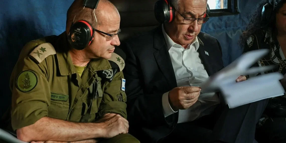 Биньямин Нетаньяху и Роман Гофман в вертолёте, 30 июня 2024 года. Фото: GPO