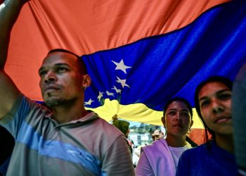 На митинге против санкций США, Каракас, март 2026 года. Фото: AFP / Getty