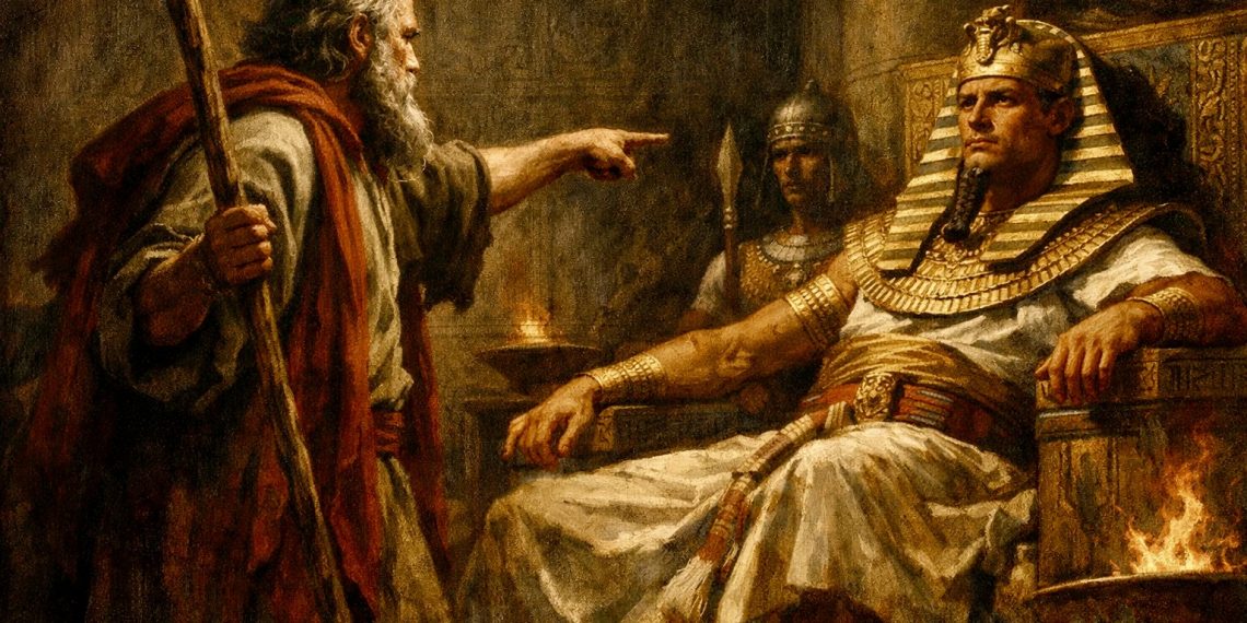Пророк Моисей против фараона. Фото: ChatGPT