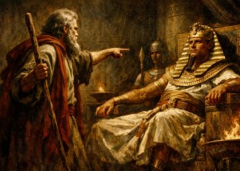 Пророк Моисей против фараона. Фото: ChatGPT