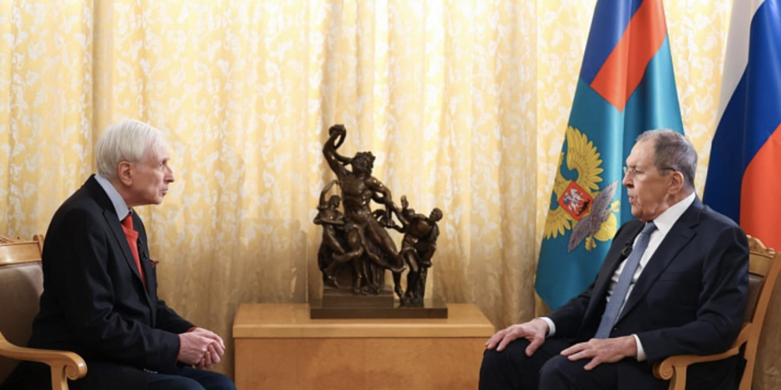 Сергей Лавров в интервью Леониду Млечину. Фото: пресс-служба МИД России