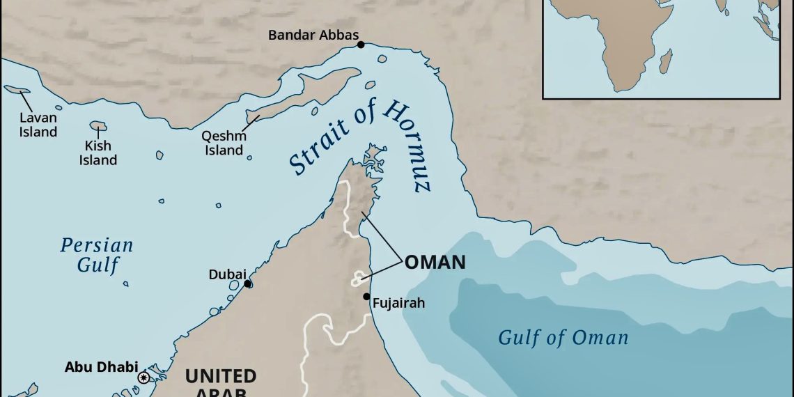Карта Ормузского пролива: britannica.com
