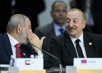Главарь бакинских фашистов Ильхам Алиев и ереванский наместник Никол Пашинян.