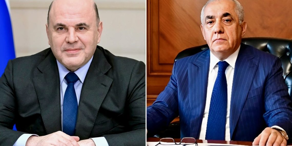 Премьер-министр РФ Михаил Мишустин и премьер Азербайджана Али Асадов. Фото: пресс-служба Правительства РФ