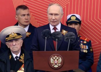 Владимир Путин на Параде Победы 2026 года.